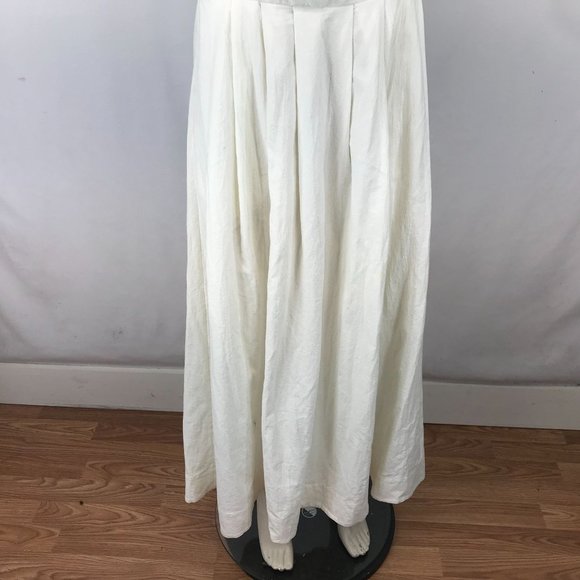 FREE PEOPLE- MEDIUM WHITE SQUARE NECK AIN'T SHE A BEAUT PUFF SLEEVE DRESS - Picture 9 of 9